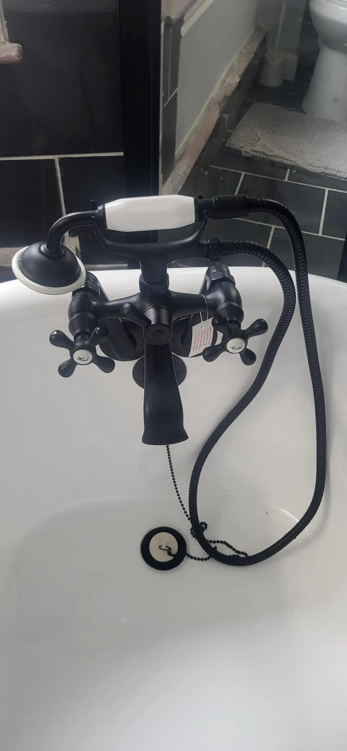 Black Tub Faucet