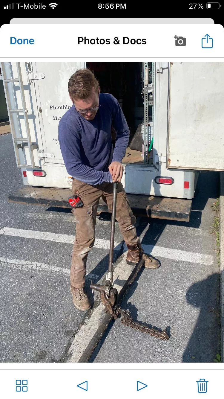 Andrew working outside