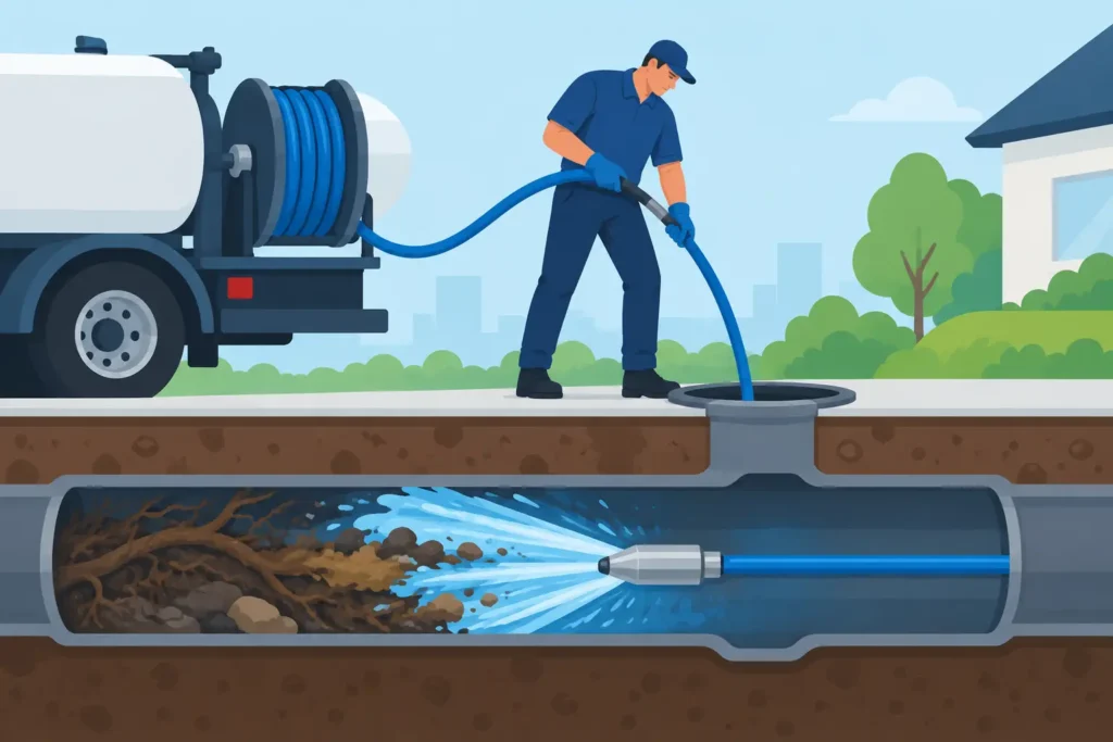 Hydro Jetting for Stubborn Drain and Sewer Clogs
